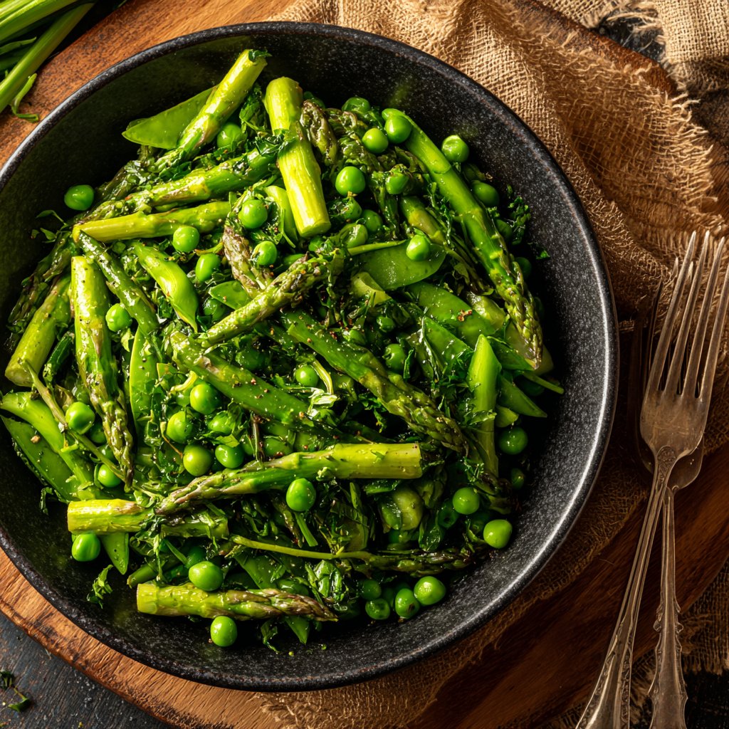 Chilled Asparagus and Pea Salad