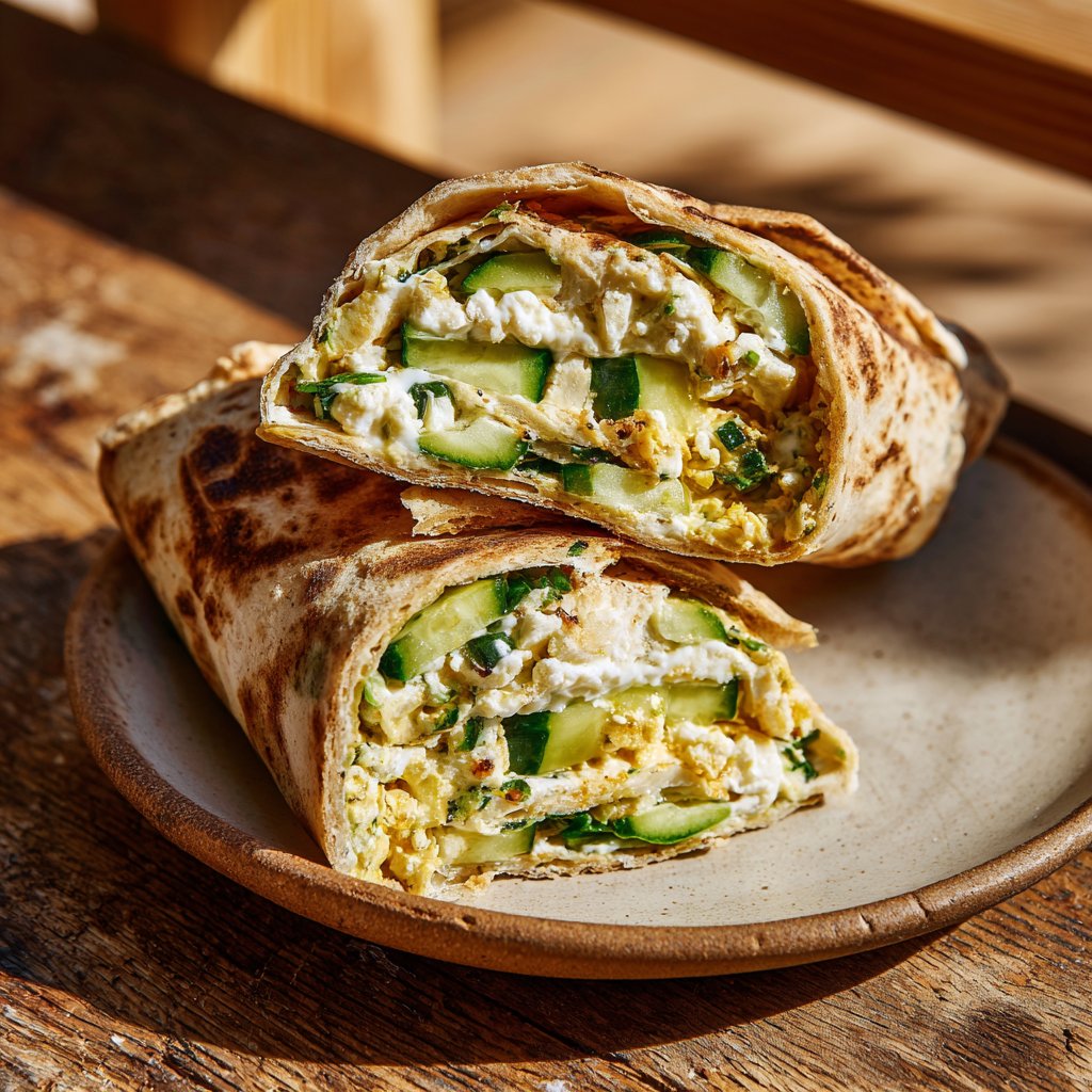 Mediterranean Cucumber and Feta Wrap