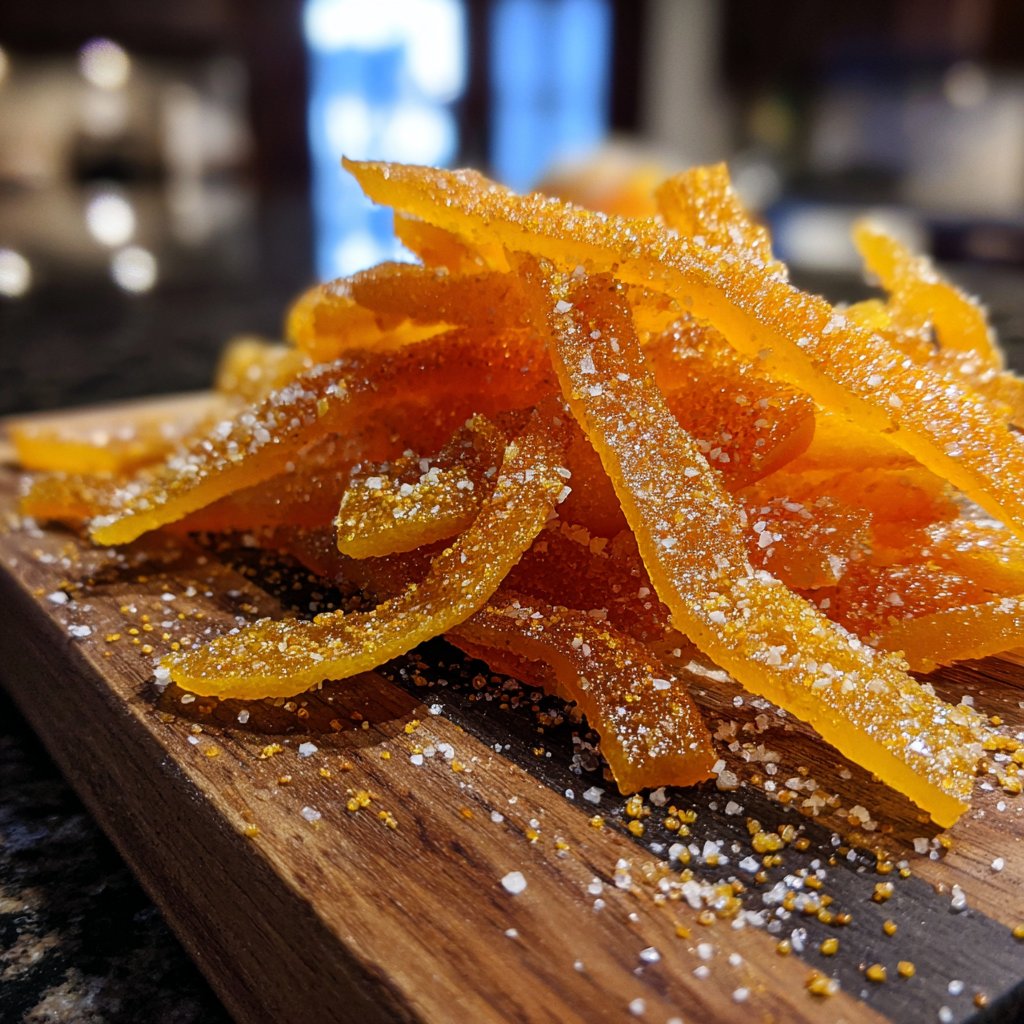 Candied Orange Peel with Spiced Sugar
