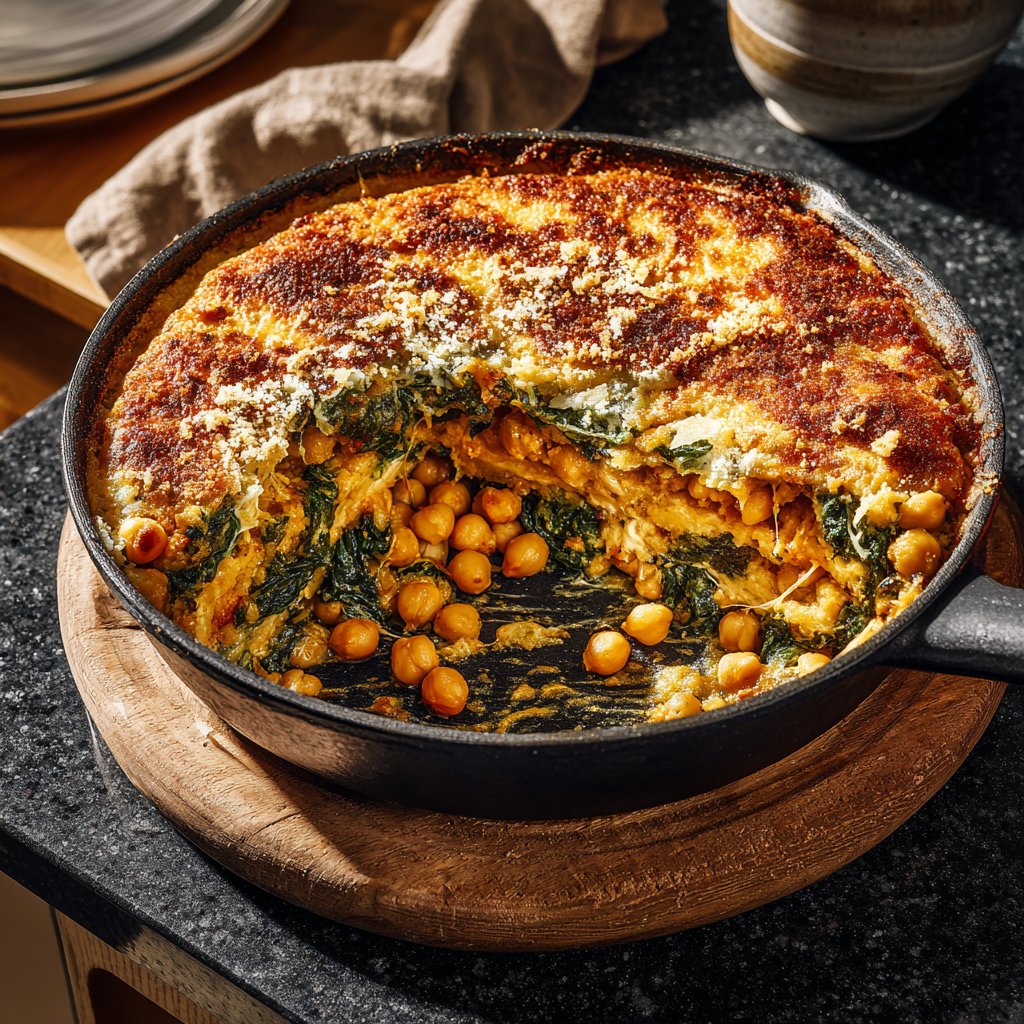 Chickpea and Spinach Casserole