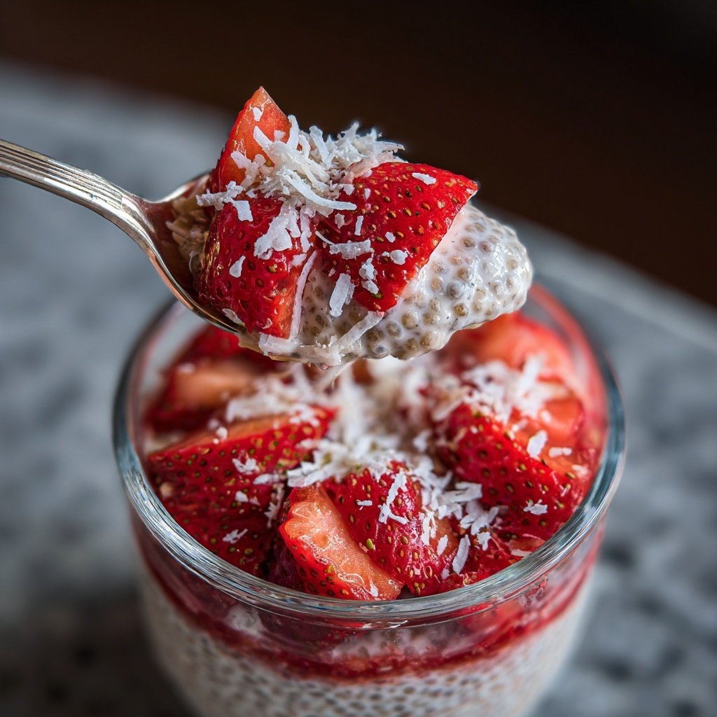Strawberry Coconut Chia Pudding