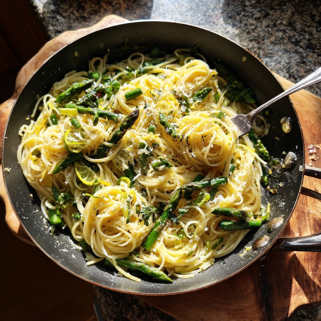 Garlic and Lemon Spring Pasta