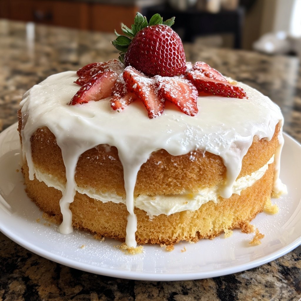 Dessert Vanilla Sponge Cake